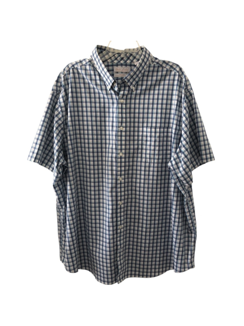 Size 2XB Roundtree & Yorke Perfect Performance Gold Label Windowpane Shirt